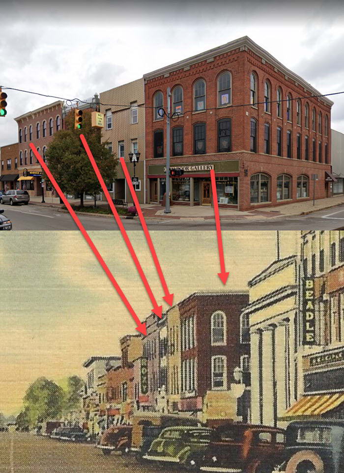 Roxy Theatre - That Stretch Of Road Now Compared To 1940 (newer photo)